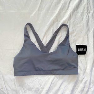 Gray Victoria Secret Razor Back Sports Bra NEW